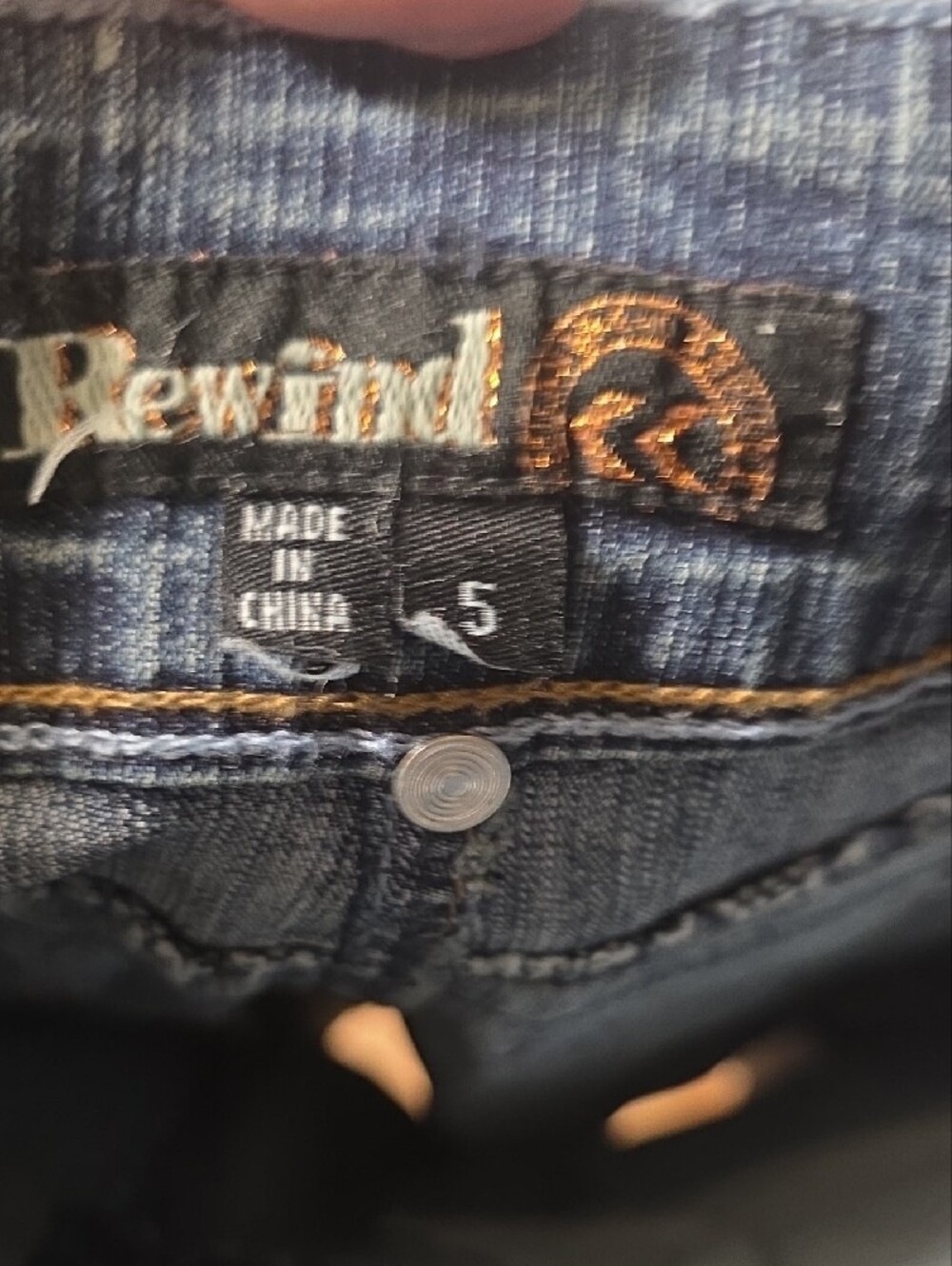 Rewind Blue Denim Flare Skirt with Stud Detail Size 5 - Picture 10 of 11